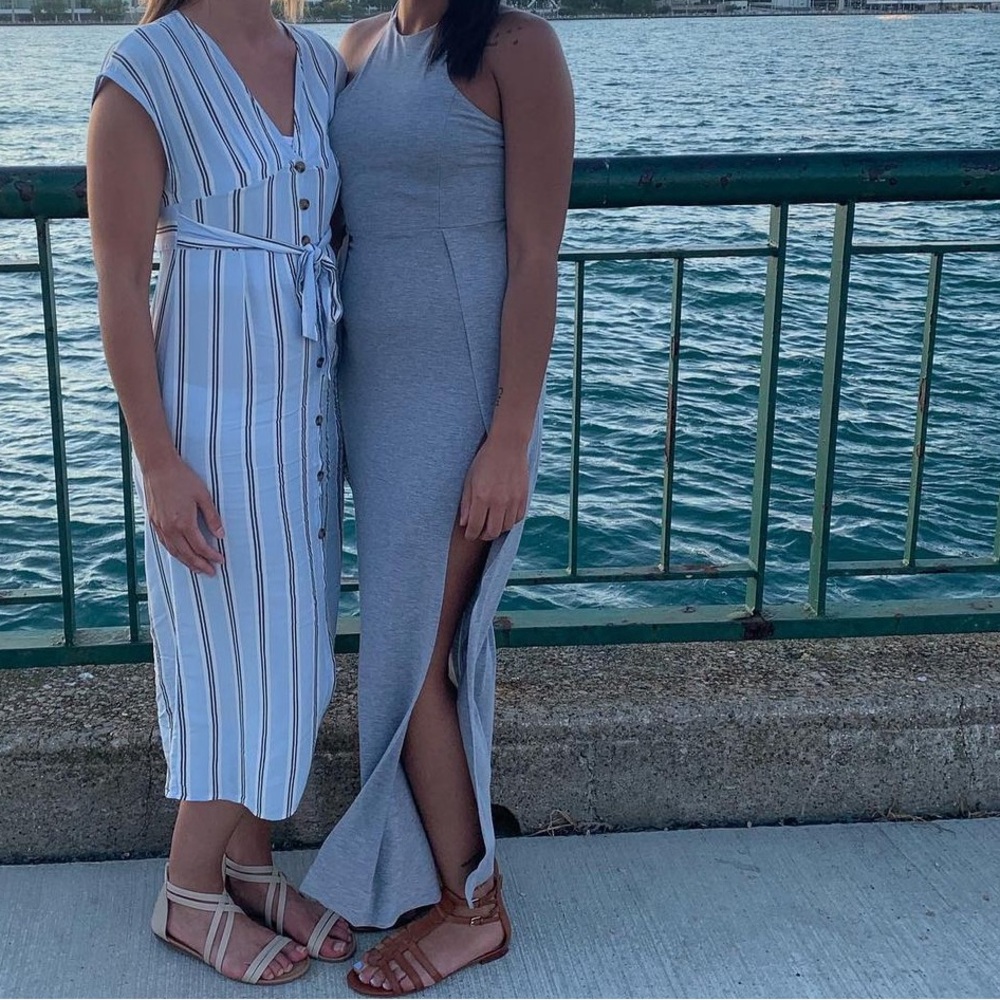 Maxi dress with side slits